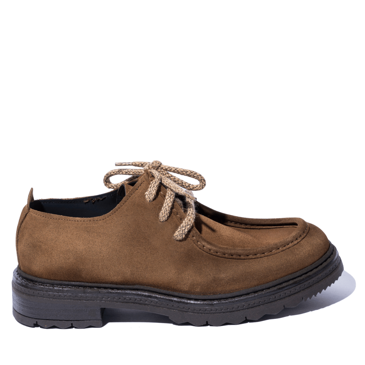 Allacciata Moc F.lli Rennella Camoscio Cammello - F.lli Rennella - Calzature Savorè