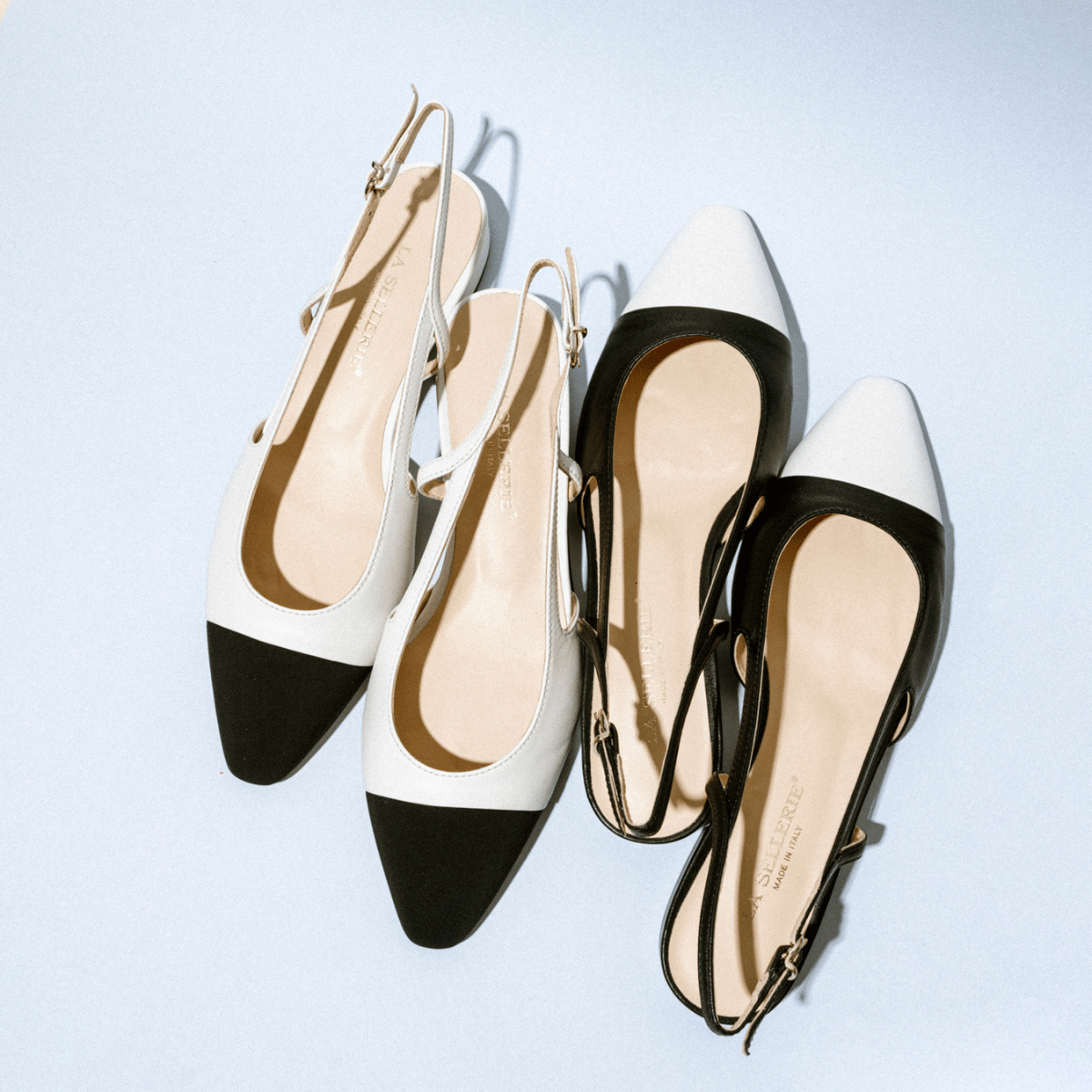 Slingback La Sellerie Nappa Soft Nero Tacco Basso