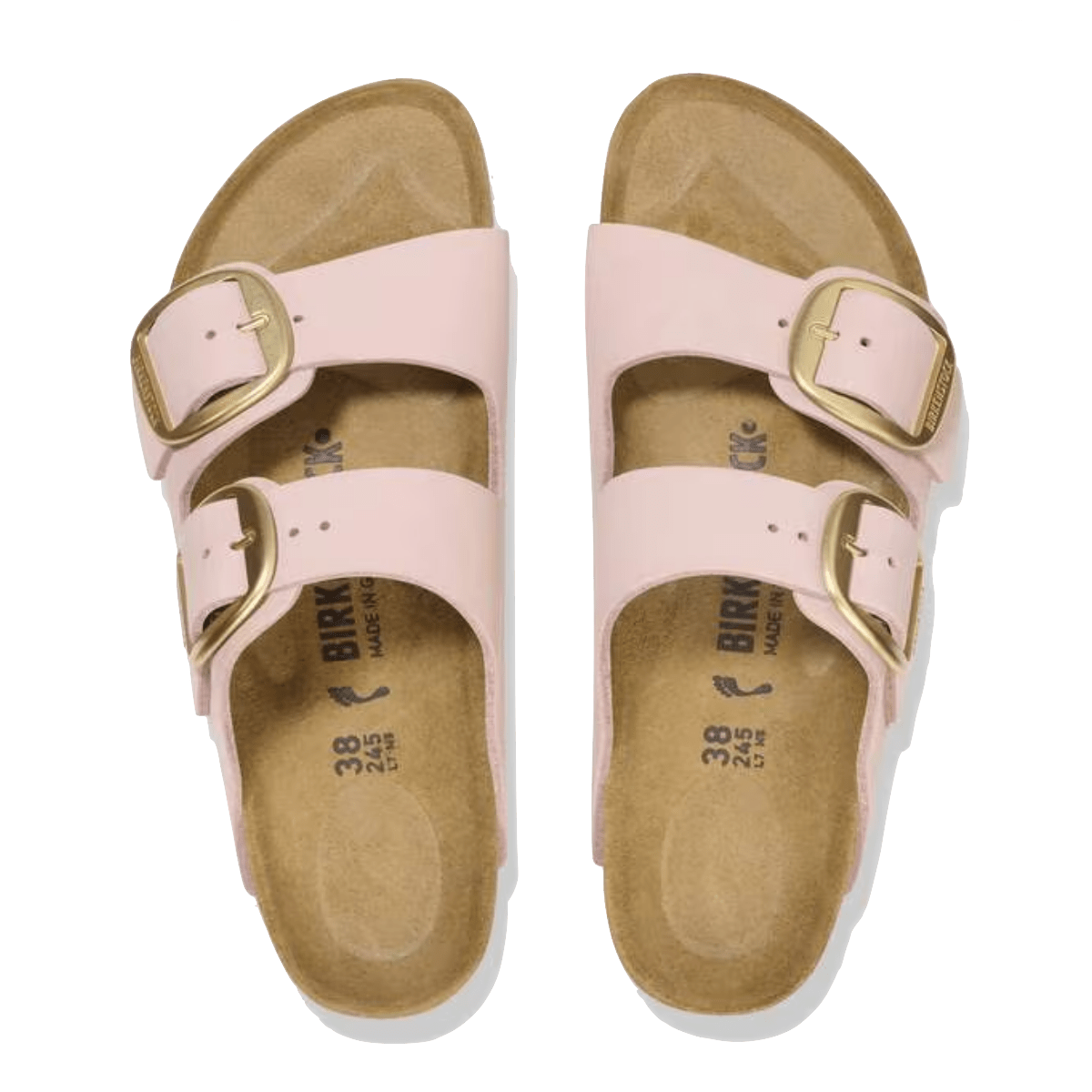 Ciabattina Birkenstock Arizona Big Buckle Nabuck Soft Pink - Birkenstock - Calzature Savorè