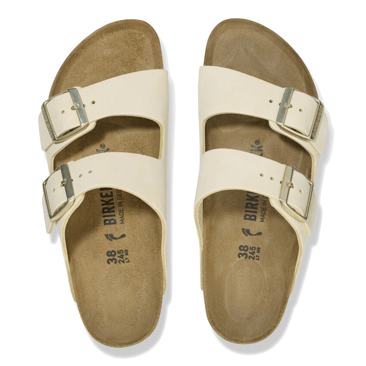 Ciabattina Birkenstock Arizona Nabuck Ecru - Birkenstock - Calzature Savorè