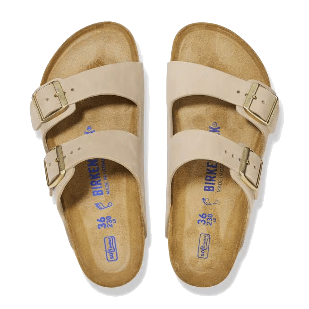 Ciabattina Birkenstock Arizona Pelle Nabuck Sandcastle Soft - Birkenstock - Calzature Savorè