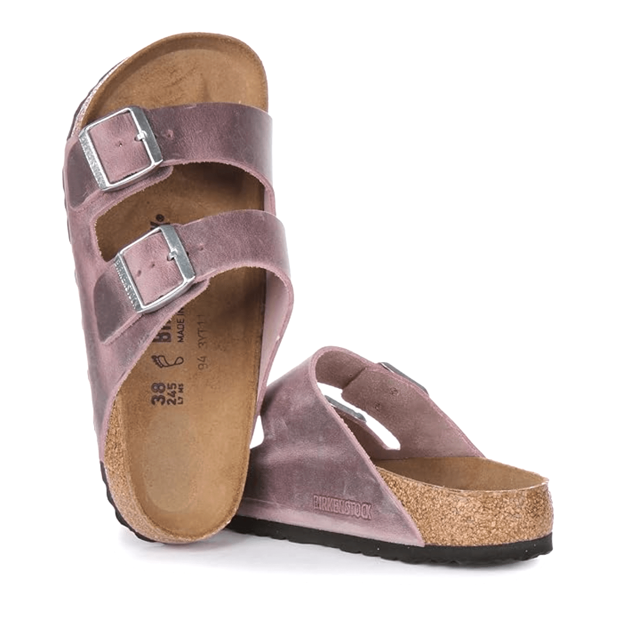 Ciabattina Birkenstock Arizona Pelle Oliata Lavender - Birkenstock - Calzature Savorè