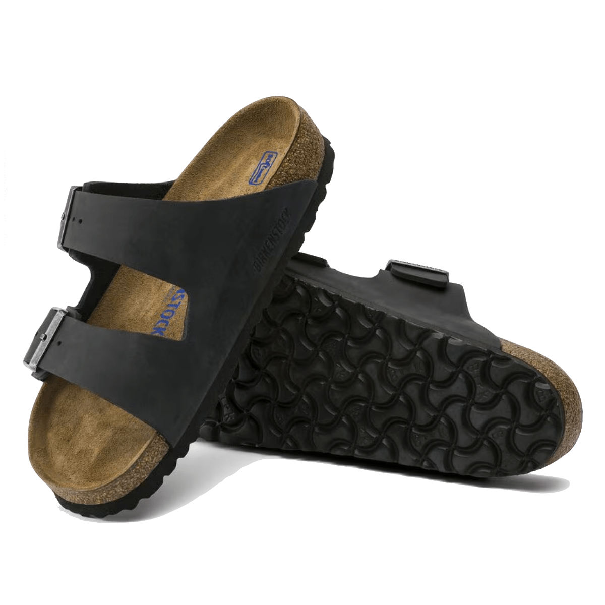 Ciabattina Birkenstock Arizona Pelle Waxy Black Soft - Birkenstock - Calzature Savorè