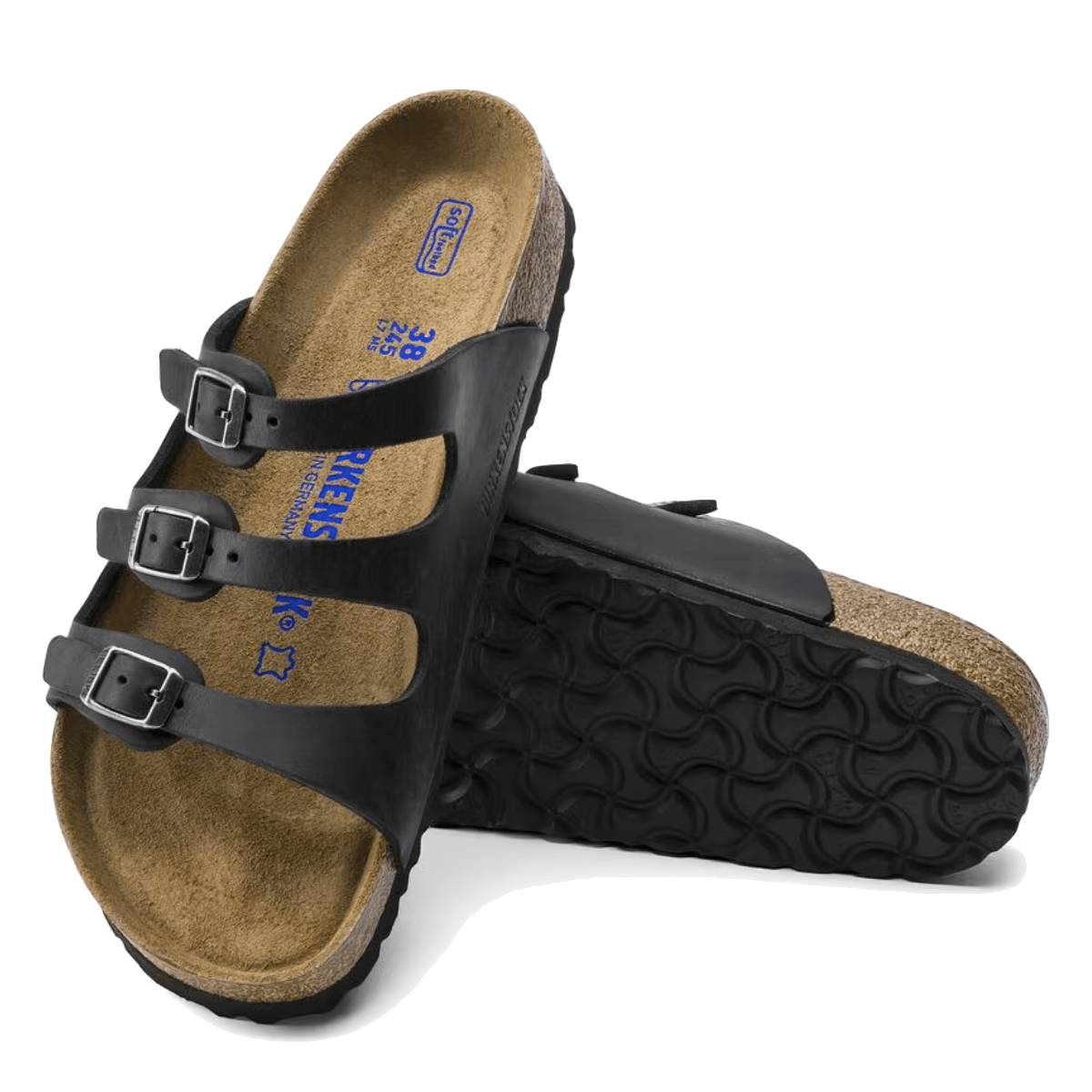 Ciabattina Birkenstock Florida Pelle Oliata Black Soft - Birkenstock - Calzature Savorè