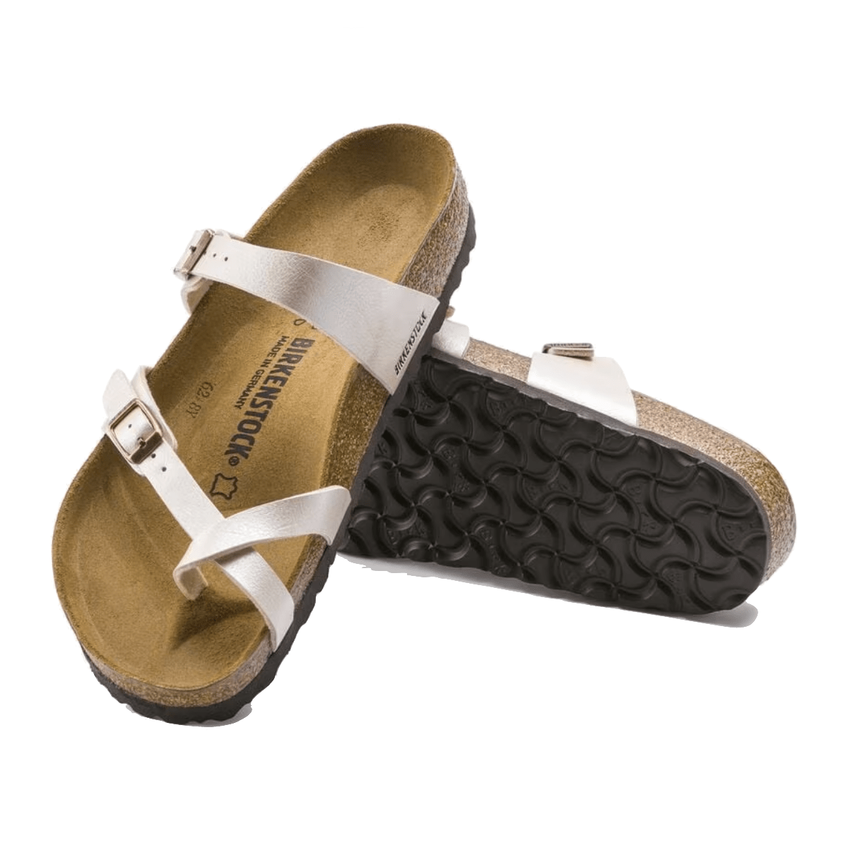 Ciabattina Birkenstock Mayari Birko Flor Graceful Pearl White - Birkenstock - Calzature Savorè