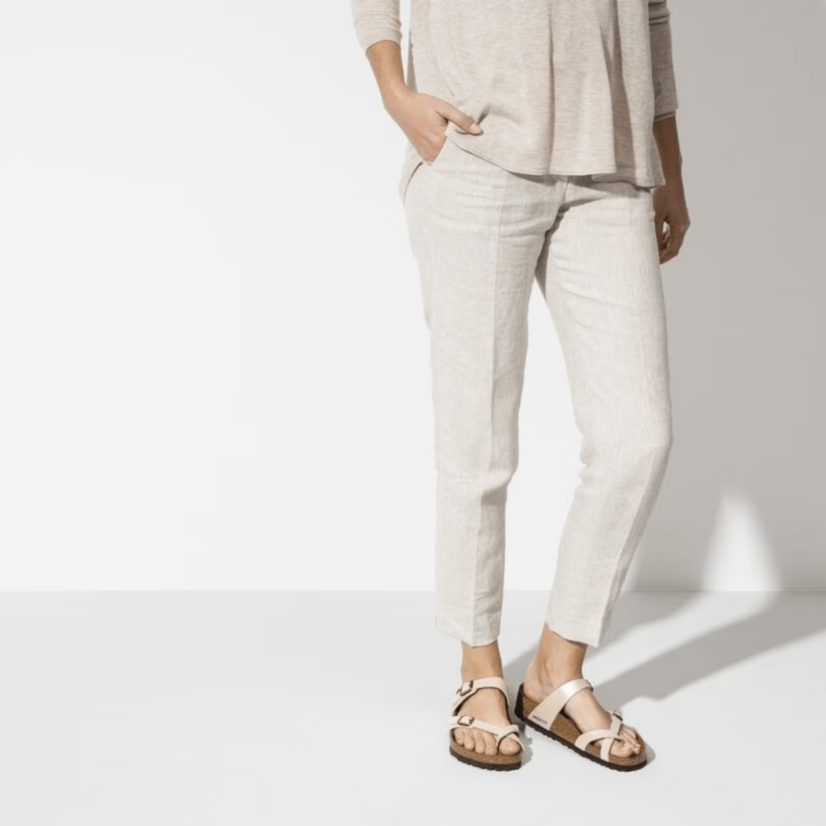 Ciabattina Birkenstock Mayari Birko Flor Graceful Pearl White - Birkenstock - Calzature Savorè
