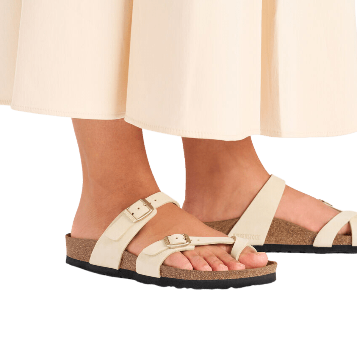 Ciabattina Birkenstock Mayari Nabuck Ecru - Birkenstock - Calzature Savorè