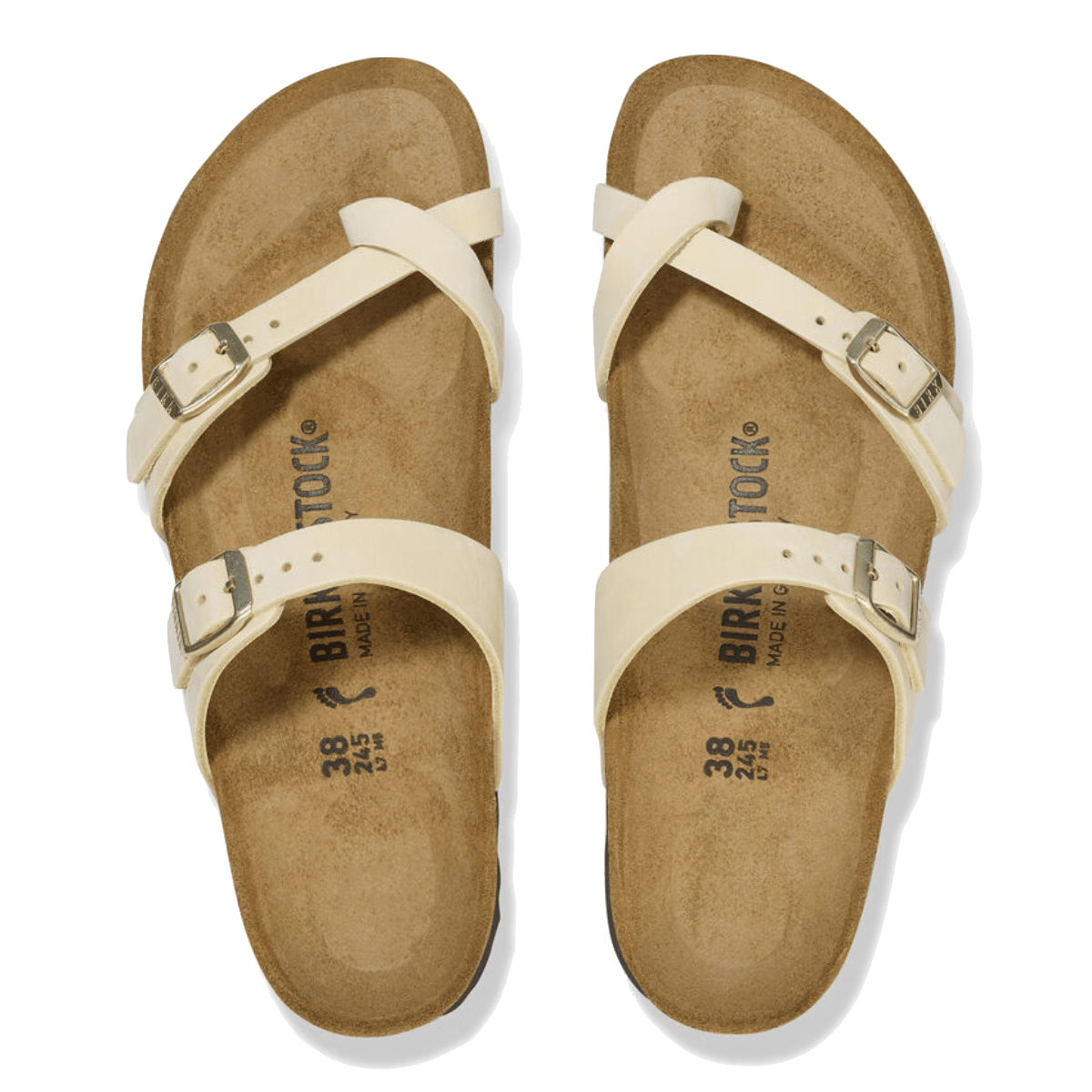 Ciabattina Birkenstock Mayari Nabuck Ecru - Birkenstock - Calzature Savorè