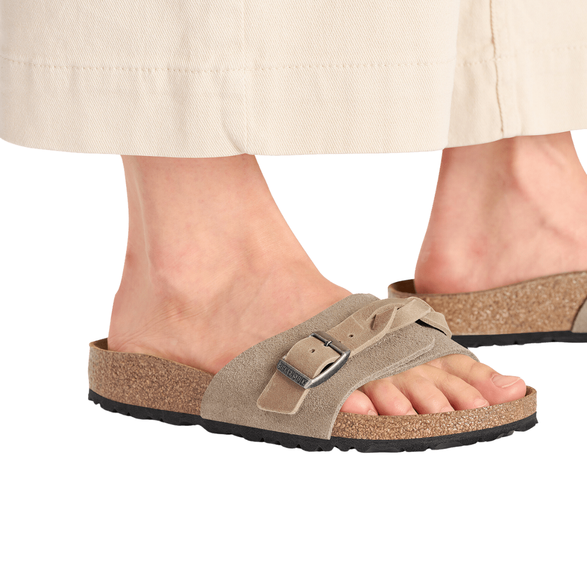 Ciabattina Birkenstock Oita Braided Camoscio Taupe - Birkenstock - Calzature Savorè