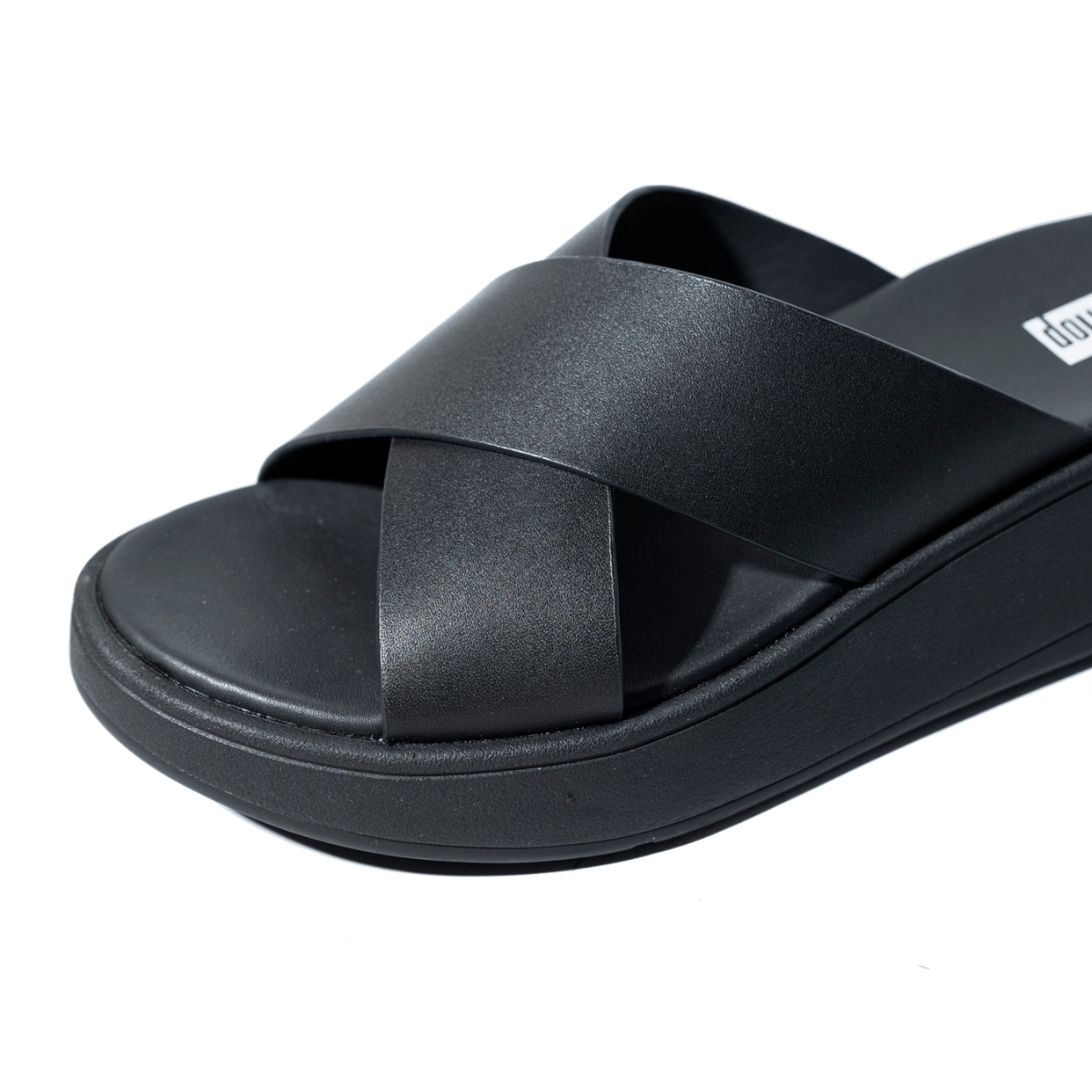 Ciabattina Fit - Flop Flatform Cross Slides Pelle Nero - Fit - Flop - Calzature Savorè