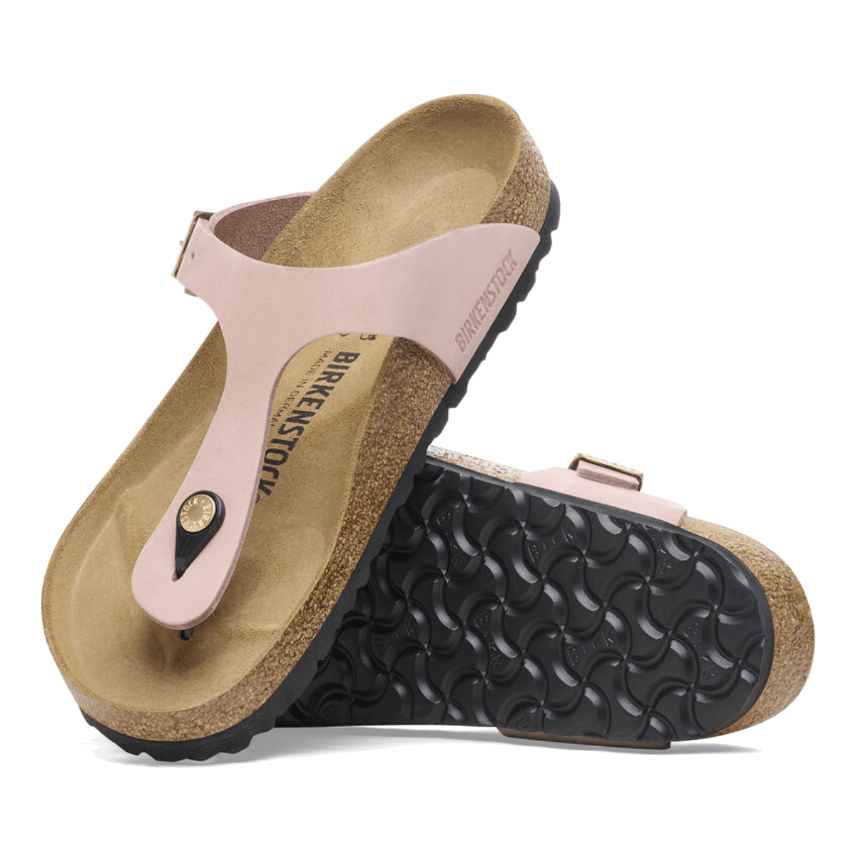 Ciabattina Infradito Birkenstock Gizeh Nabuck Soft Pink - Birkenstock - Calzature Savorè