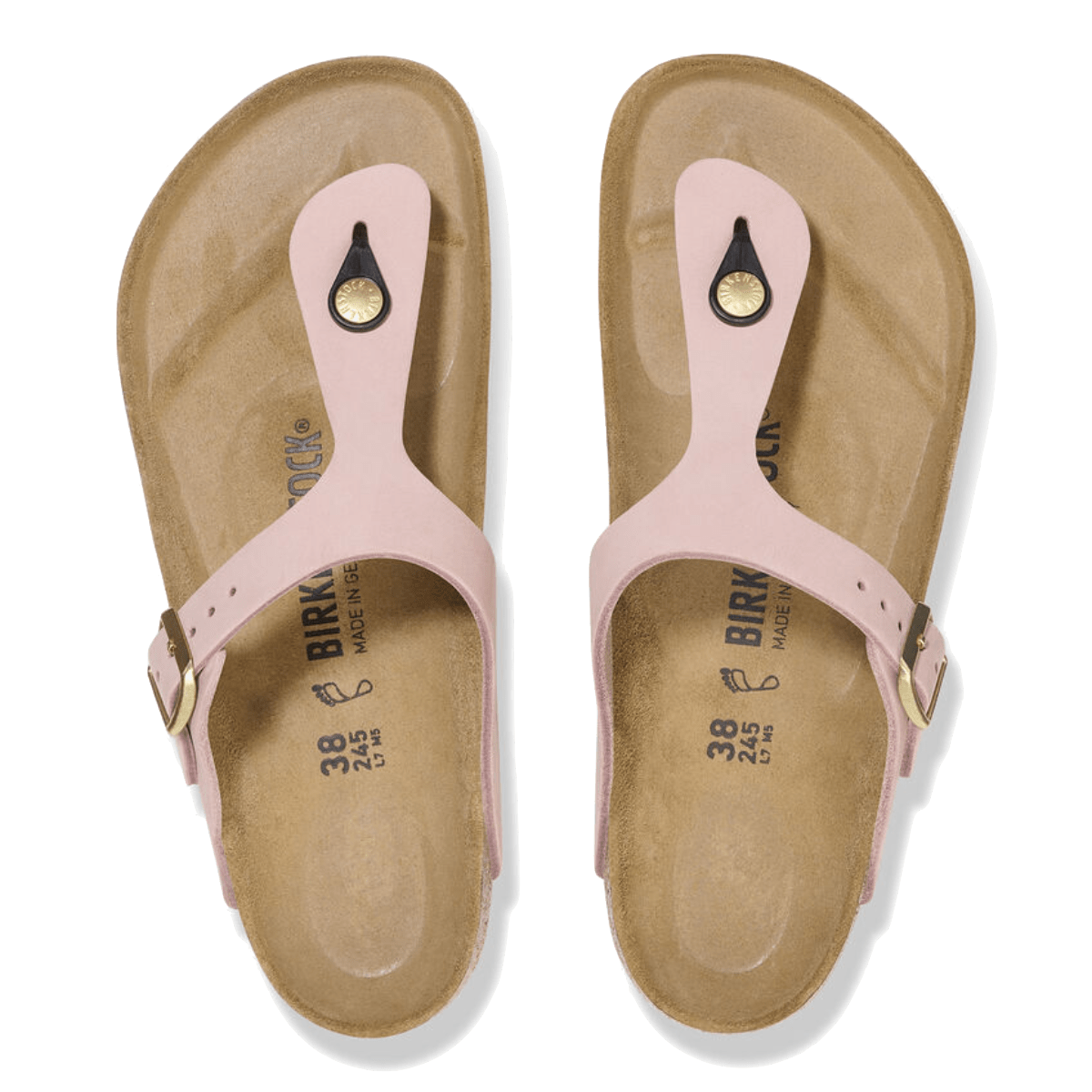 Ciabattina Infradito Birkenstock Gizeh Nabuck Soft Pink - Birkenstock - Calzature Savorè