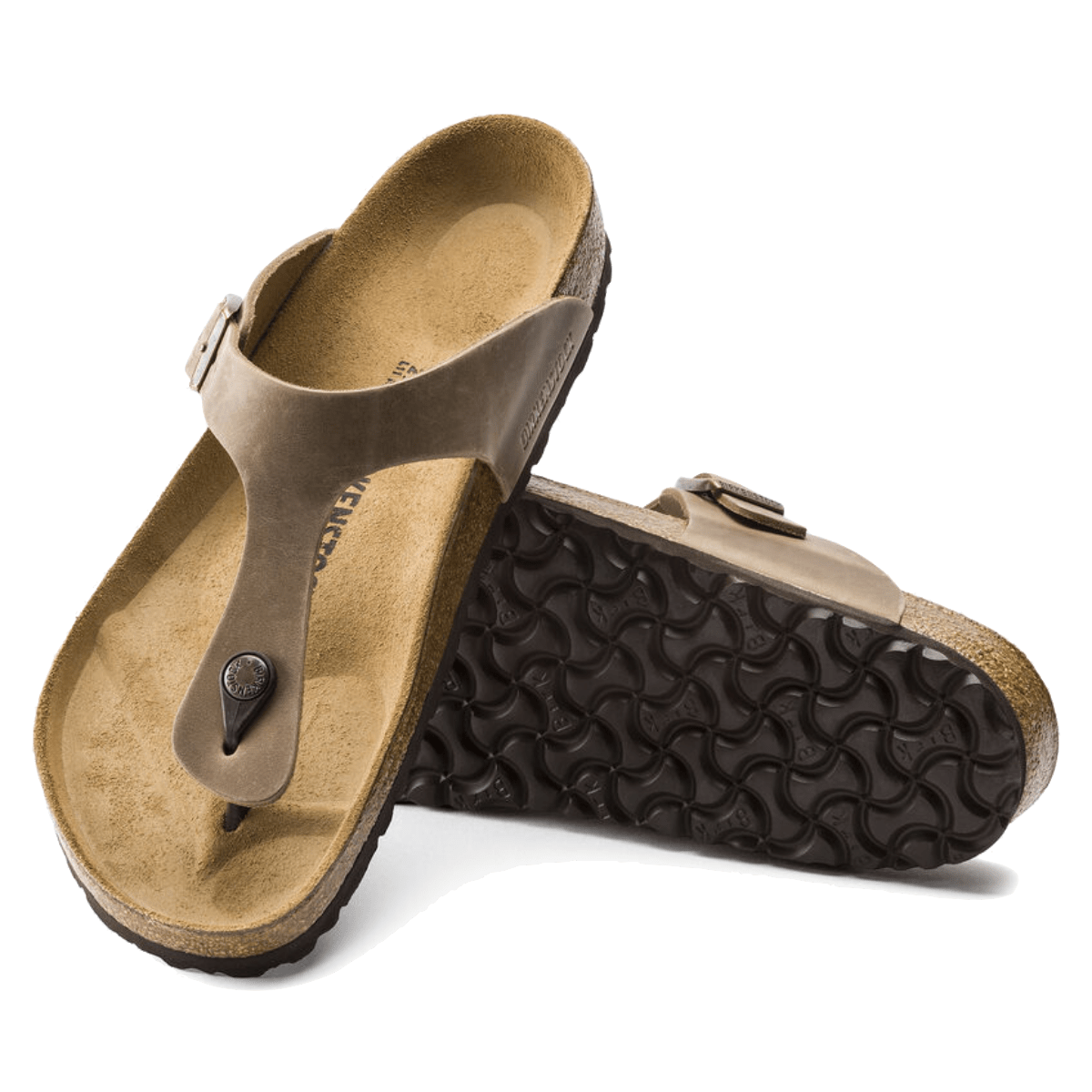 Ciabattina Infradito Birkenstock Gizeh Pelle Tabacco Brown - Birkenstock - Calzature Savorè