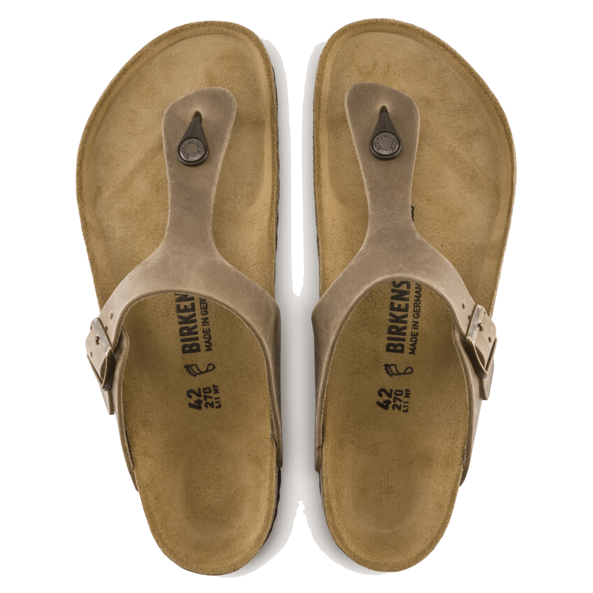 Ciabattina Infradito Birkenstock Gizeh Pelle Tabacco Brown - Birkenstock - Calzature Savorè