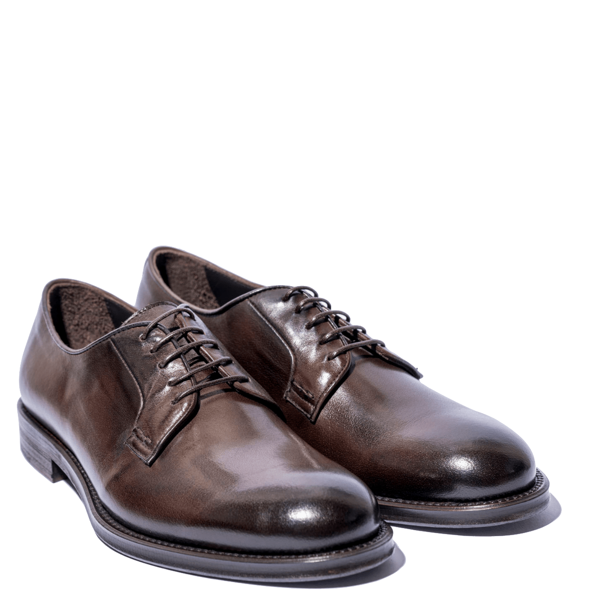 Classica Allacciata Derby Jerold Wilton Pelle Positano Ebano - Calzature Savorè - Calzature Savorè