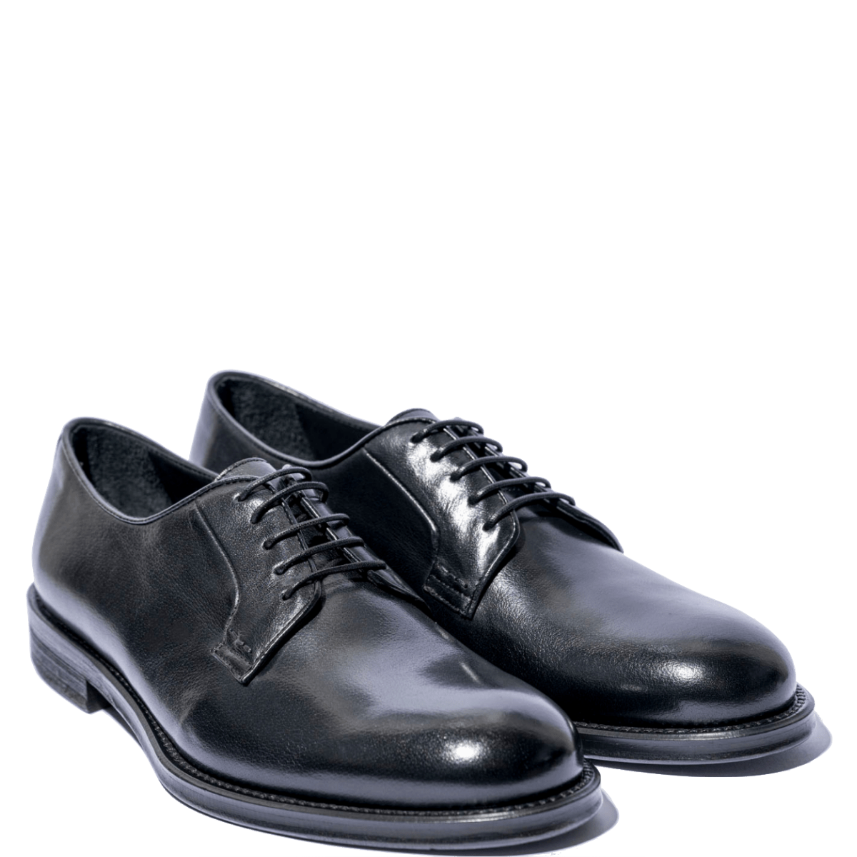 Classica Allacciata Derby Jerold Wilton Pelle Positano Nero - Jerold Wilton - Calzature Savorè