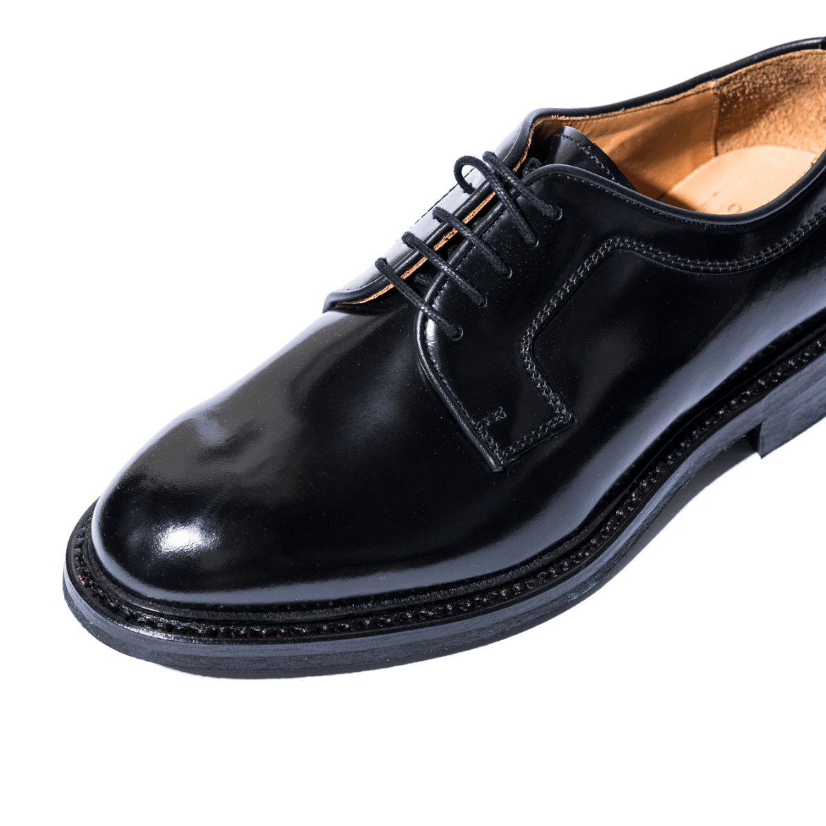 Classica Allacciata Derby Saxone Cucitura Goodyear Pelle Abrasivato Nero - Saxone - Calzature Savorè