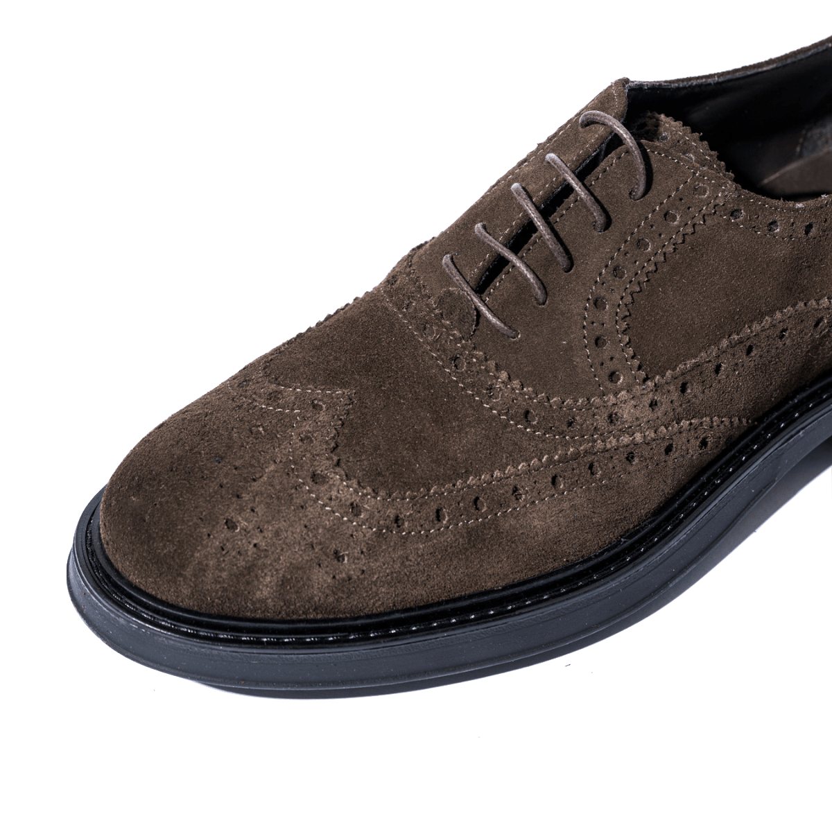 Classica Allacciata Saxone Camoscio Coda Di Rondine Testa Di Moro - Saxone - Calzature Savorè