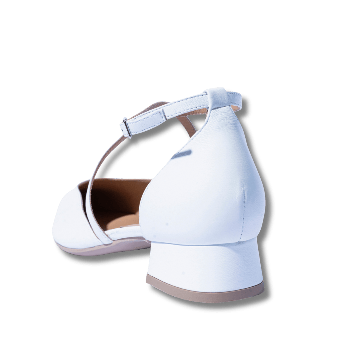 Décolleté Aperto Basso Melluso Doppio Cinturino Pelle Bianco - Melluso - Calzature Savorè