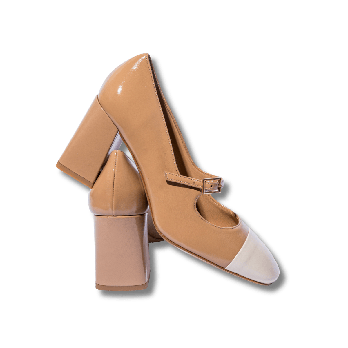 Décolleté Mary Jane Vitulli & Co. Pelle Verniciata Biscotto / Vaniglia - Vitulli & Co. - Calzature Savorè