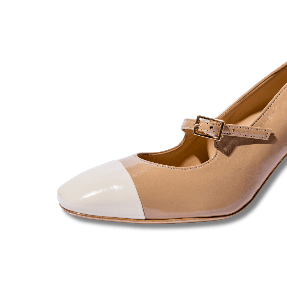 Décolleté Mary Jane Vitulli & Co. Pelle Verniciata Biscotto / Vaniglia - Vitulli & Co. - Calzature Savorè