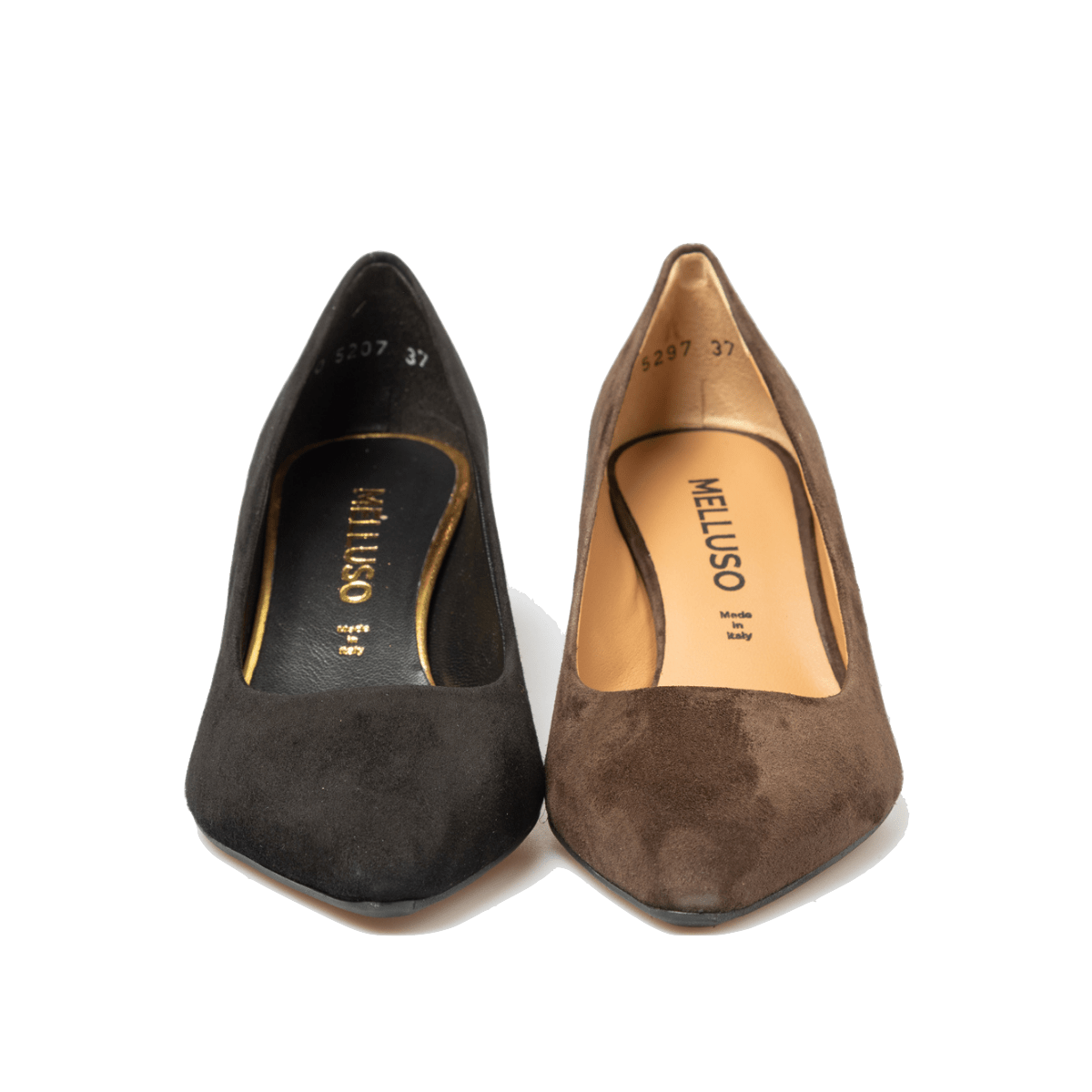Décolleté Melluso Gilda Scollo Tondo Camoscio Nero - Melluso - Calzature Savorè