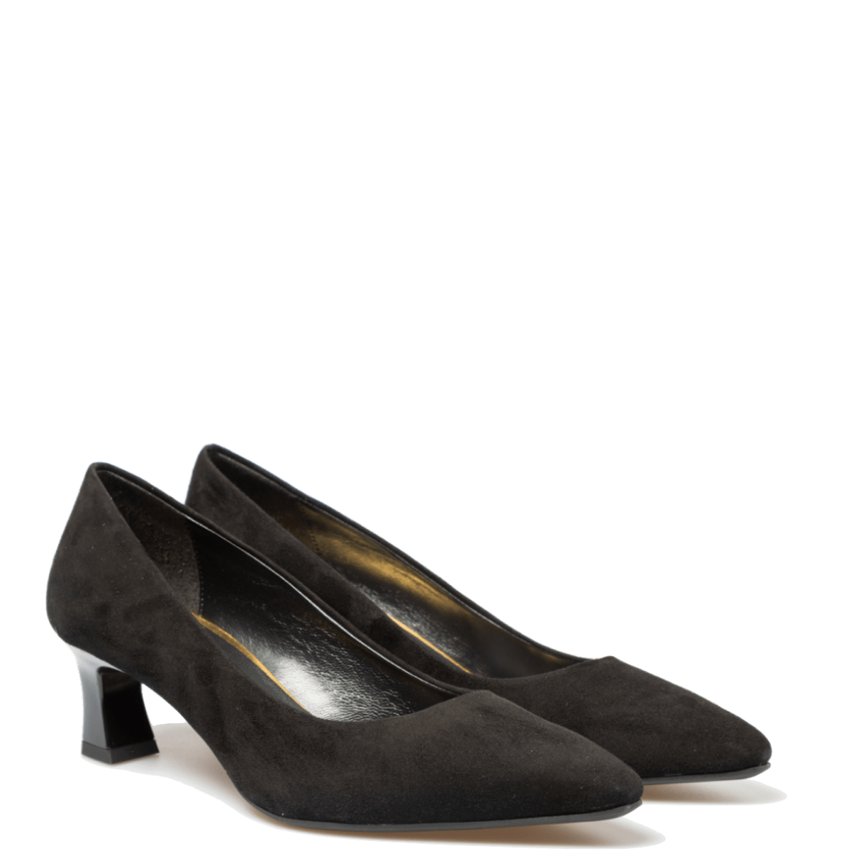 Décolleté Melluso Gilda Scollo Tondo Camoscio Nero - Melluso - Calzature Savorè