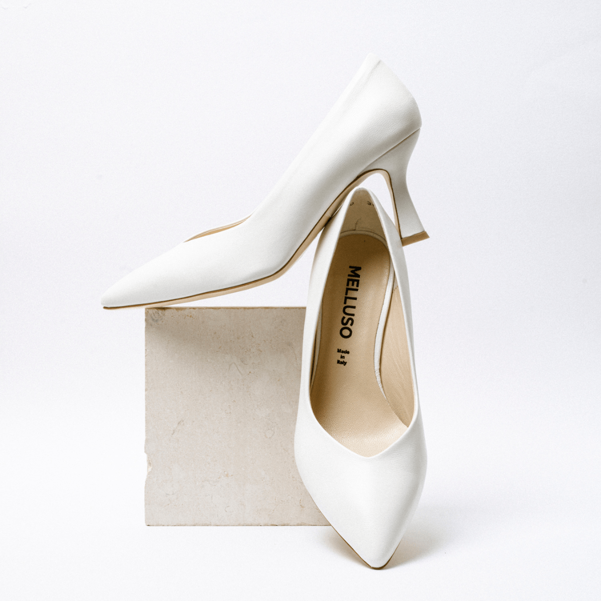 Décolleté Melluso Pelle Bianco Sposa - Melluso - Calzature Savorè