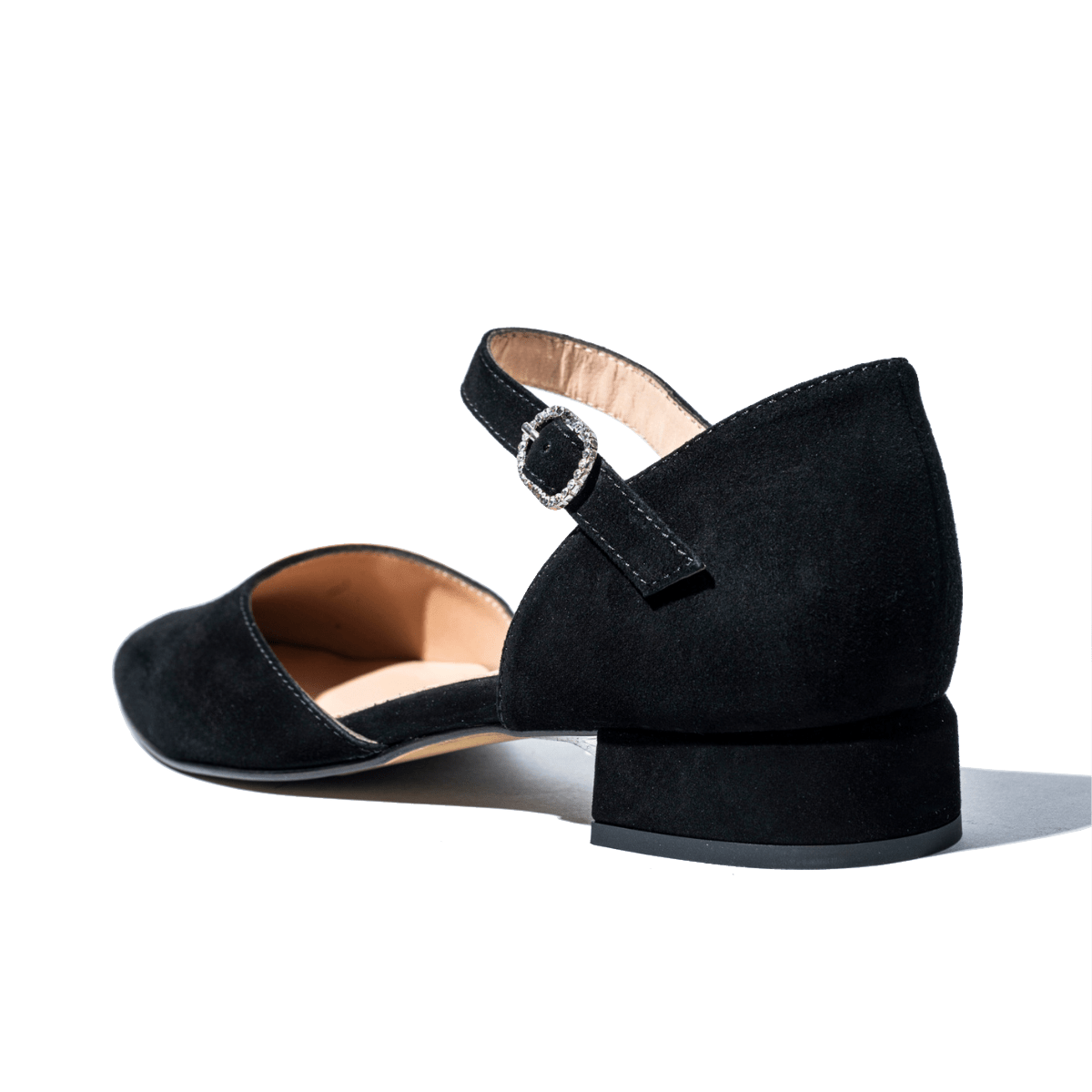 Décolleté Savorè Cinturino Gioiello Camoscio Nero - Savorè - Calzature Savorè