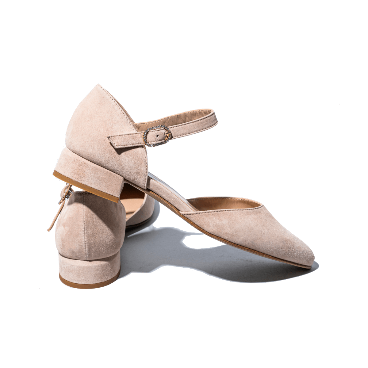 Décolleté Savorè Cinturino Gioiello Camoscio Nude - Savorè - Calzature Savorè