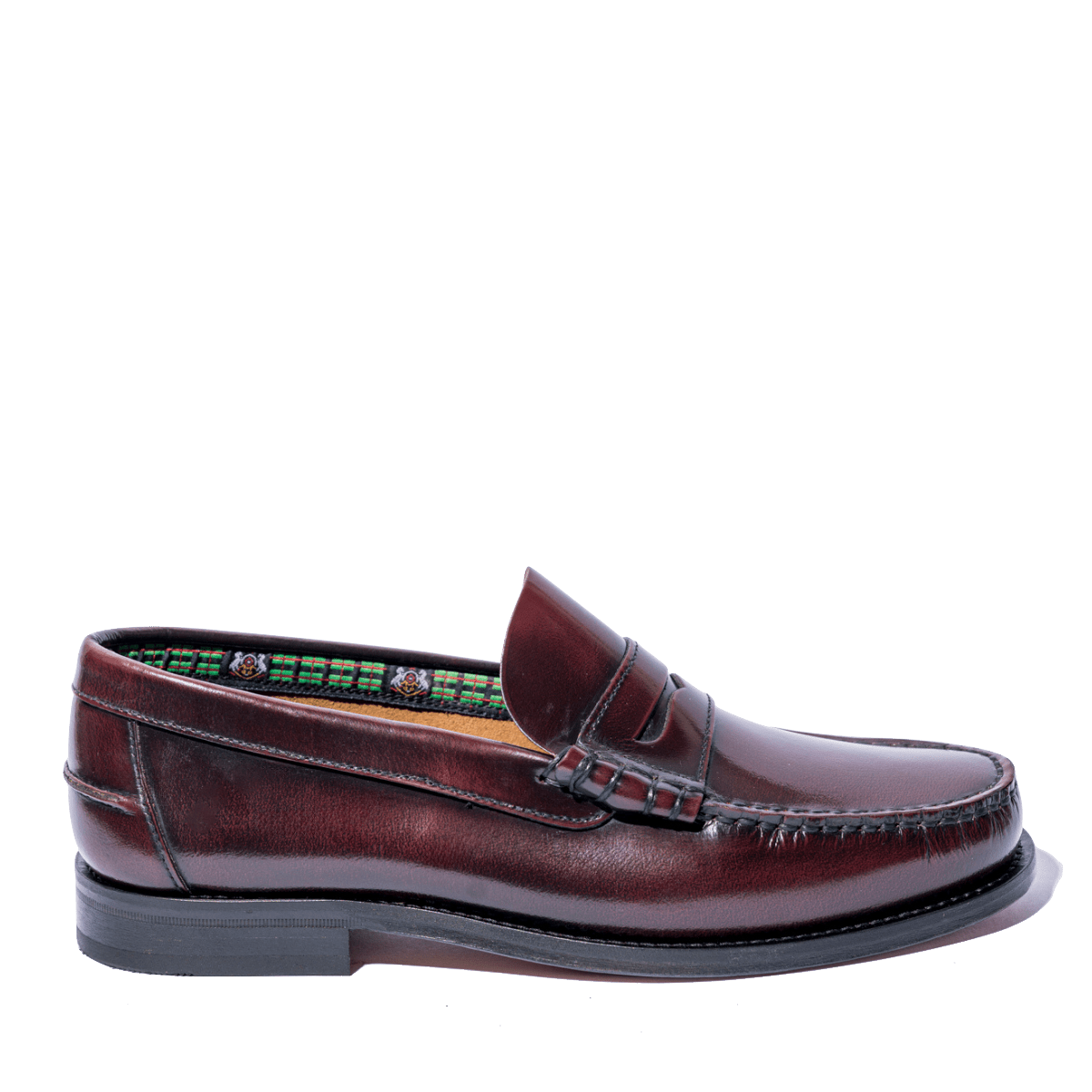 Mocassino College Saxone Pelle Abrasivato Bordeaux - Saxone - Calzature Savorè