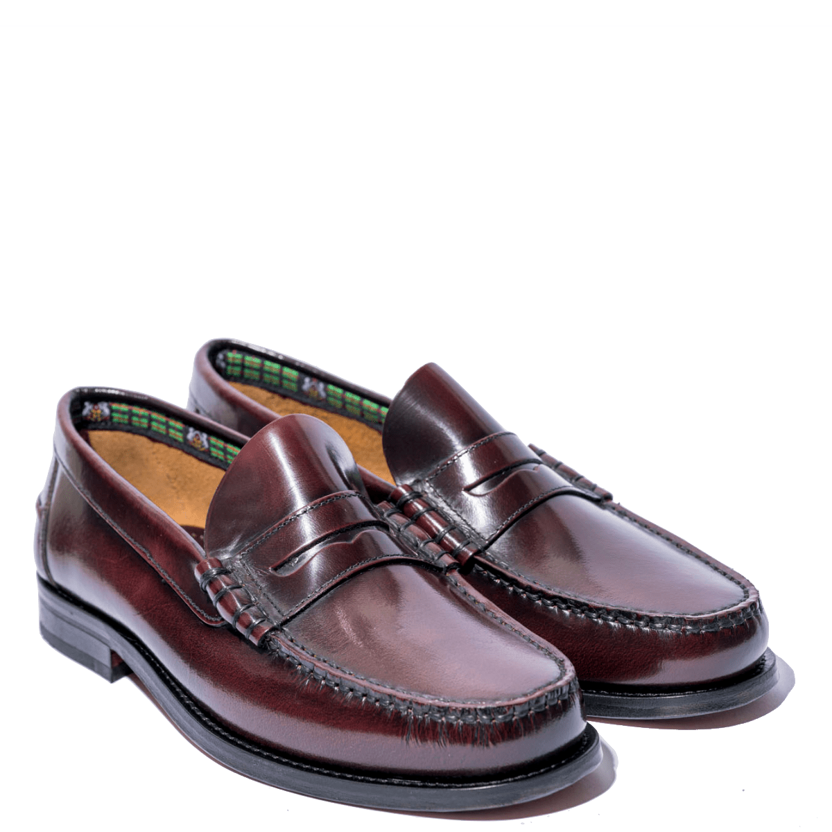 Mocassino College Saxone Pelle Abrasivato Bordeaux - Saxone - Calzature Savorè
