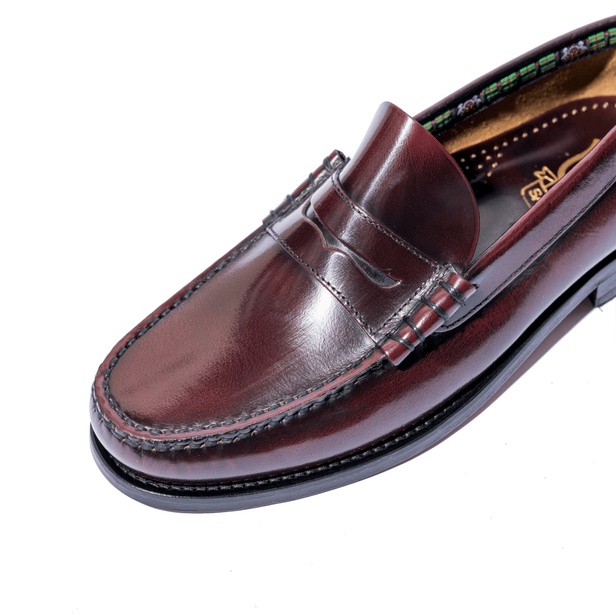 Mocassino College Saxone Pelle Abrasivato Bordeaux - Saxone - Calzature Savorè