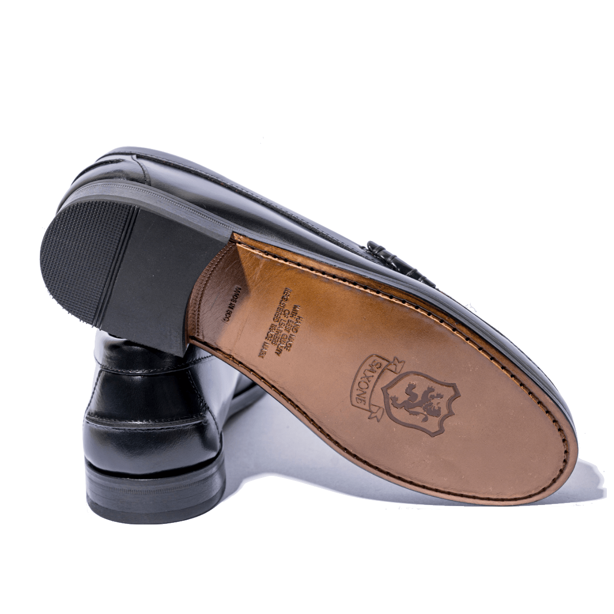 Mocassino College Saxone Pelle Abrasivato Nero - Saxone - Calzature Savorè
