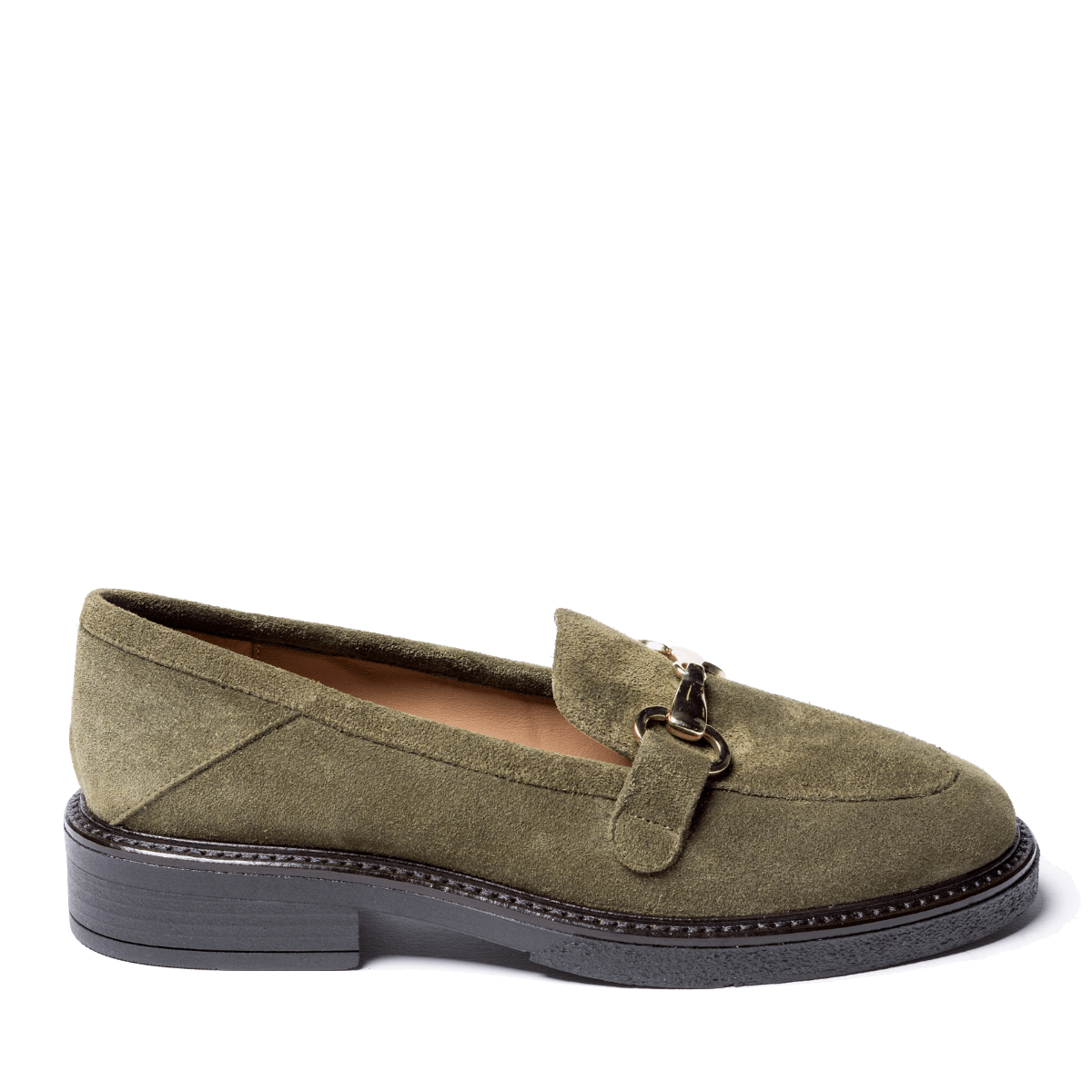 Mocassino Étienne Morsetto Oro Camoscio Salvia - Étienne - Calzature Savorè