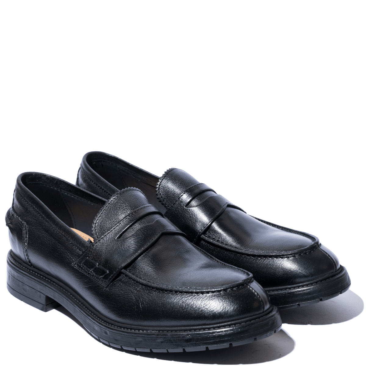 Mocassino F.lli Rennella Pelle Bufalo Nero - F.lli Rennella - Calzature Savorè