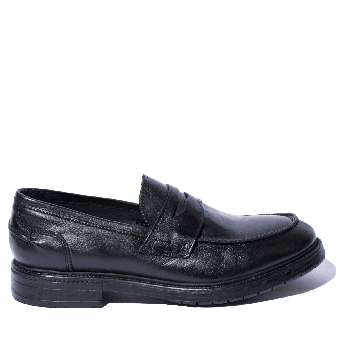 Mocassino F.lli Rennella Pelle Bufalo Nero - F.lli Rennella - Calzature Savorè