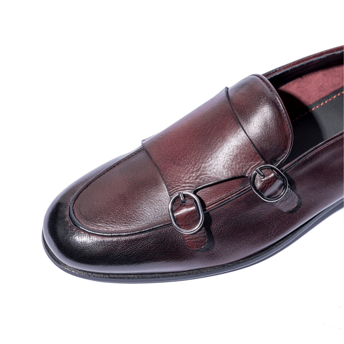 Mocassino Jerold Wilton Doppia Fibbia Pelle Positano Bordeaux - Jerold Wilton - Calzature Savorè