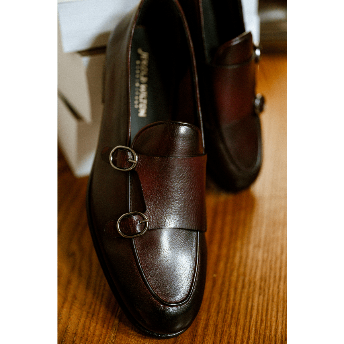Mocassino Jerold Wilton Doppia Fibbia Pelle Positano Bordeaux - Jerold Wilton - Calzature Savorè
