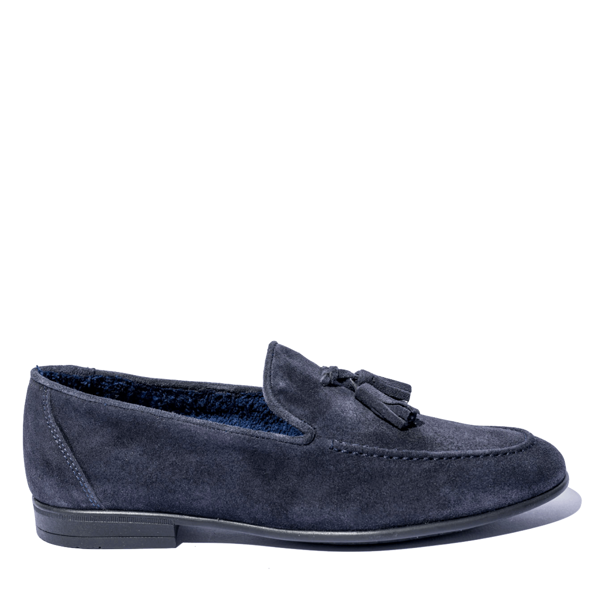 Mocassino Leggero Saxone Nappine Camoscio Blu - Saxone - Calzature Savorè