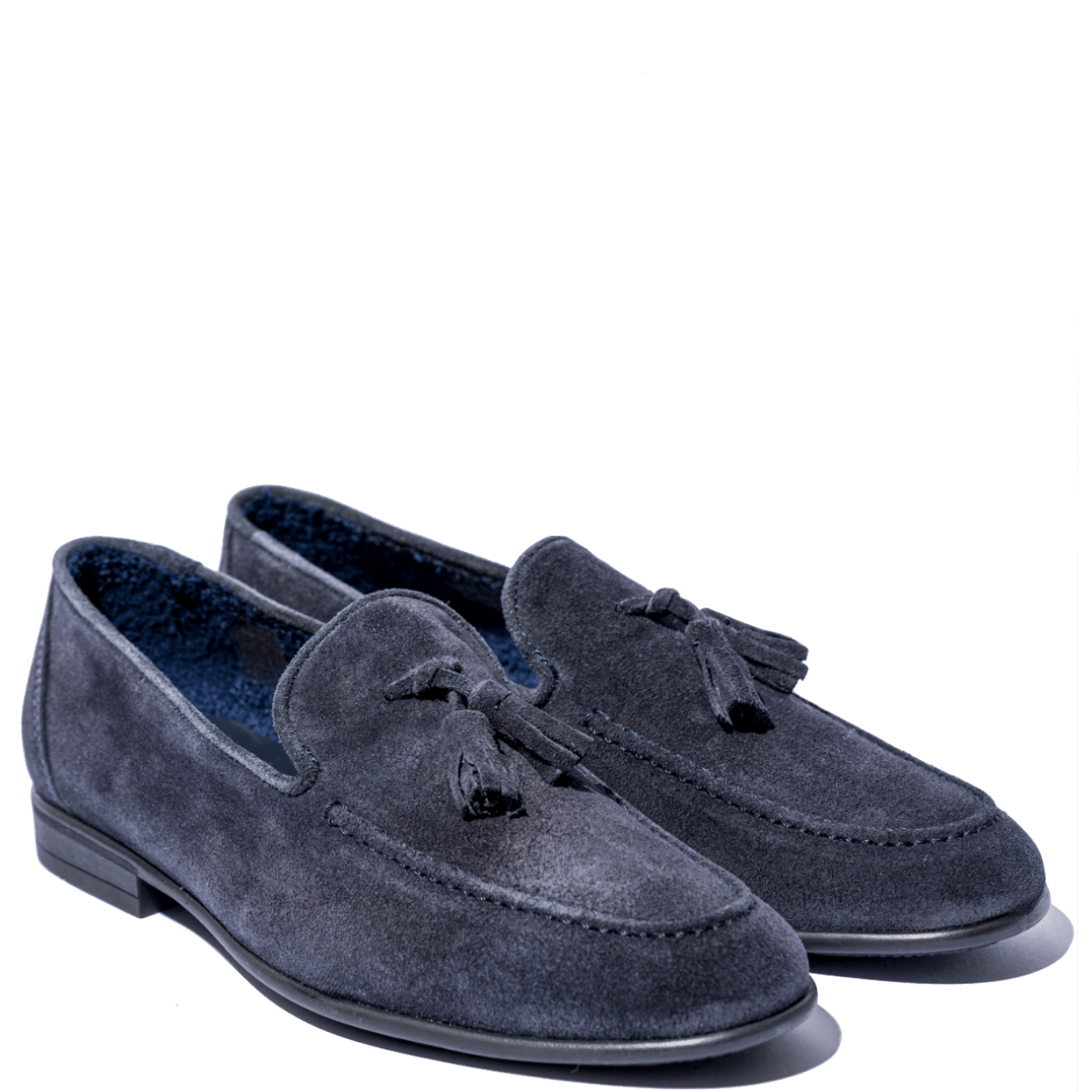Mocassino Leggero Saxone Nappine Camoscio Blu - Saxone - Calzature Savorè