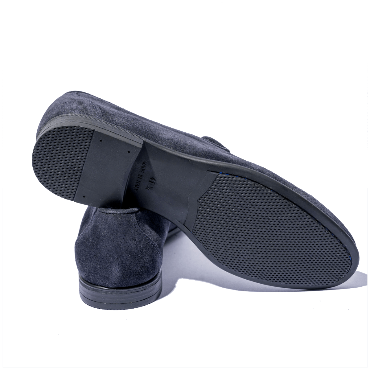 Mocassino Leggero Saxone Nappine Camoscio Blu - Saxone - Calzature Savorè
