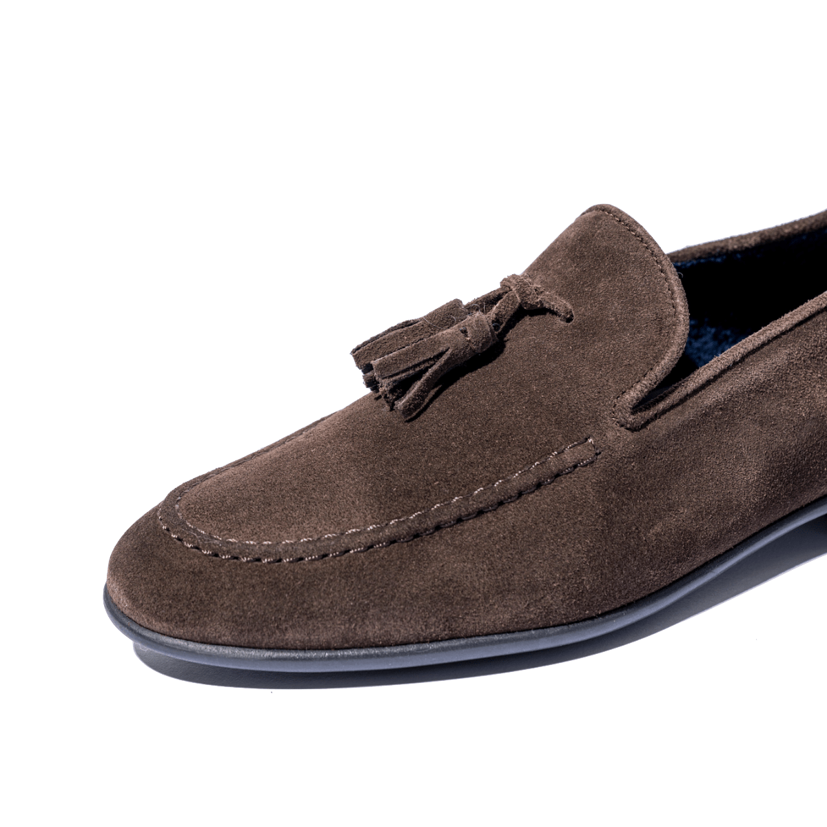 Mocassino Leggero Saxone Nappine Camoscio Marrone - Saxone - Calzature Savorè