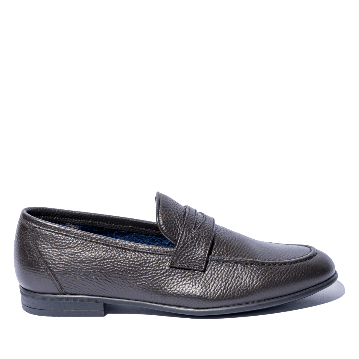 Mocassino Leggero Saxone Pelle Martellato Testa Di Moro - Saxone - Calzature Savorè