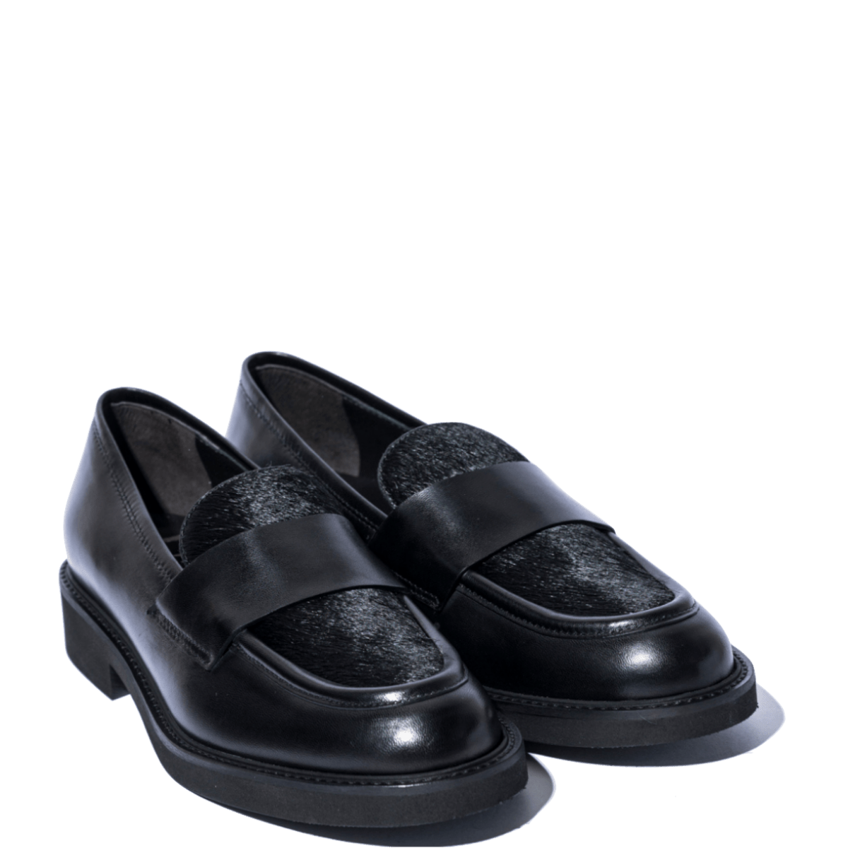 Mocassino Luca Grossi Cavallino Pelle Natur Nero - Luca Grossi - Calzature Savorè
