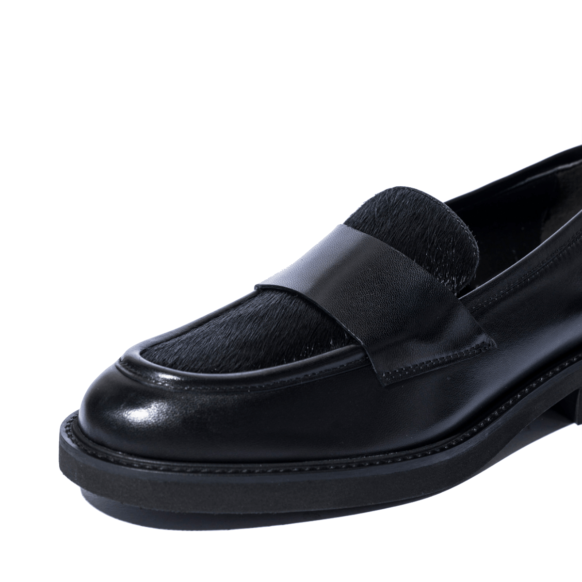 Mocassino Luca Grossi Cavallino Pelle Natur Nero - Luca Grossi - Calzature Savorè