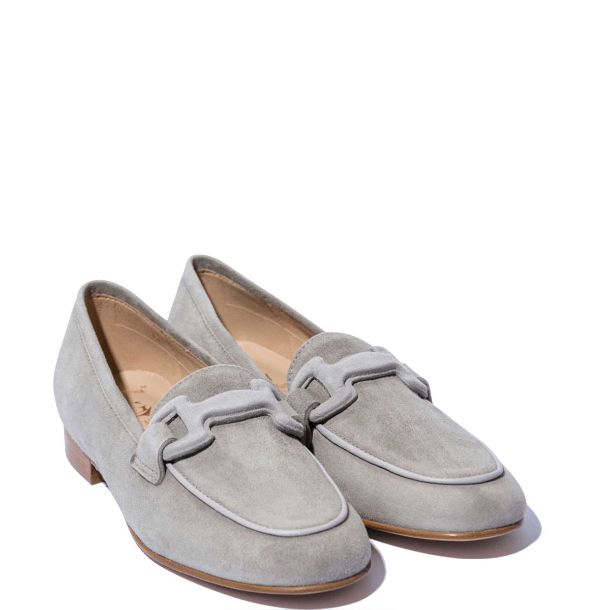 Mocassino Luca Grossi Fibbia Camoscio Grigio Chiaro - Luca Grossi - Calzature Savorè