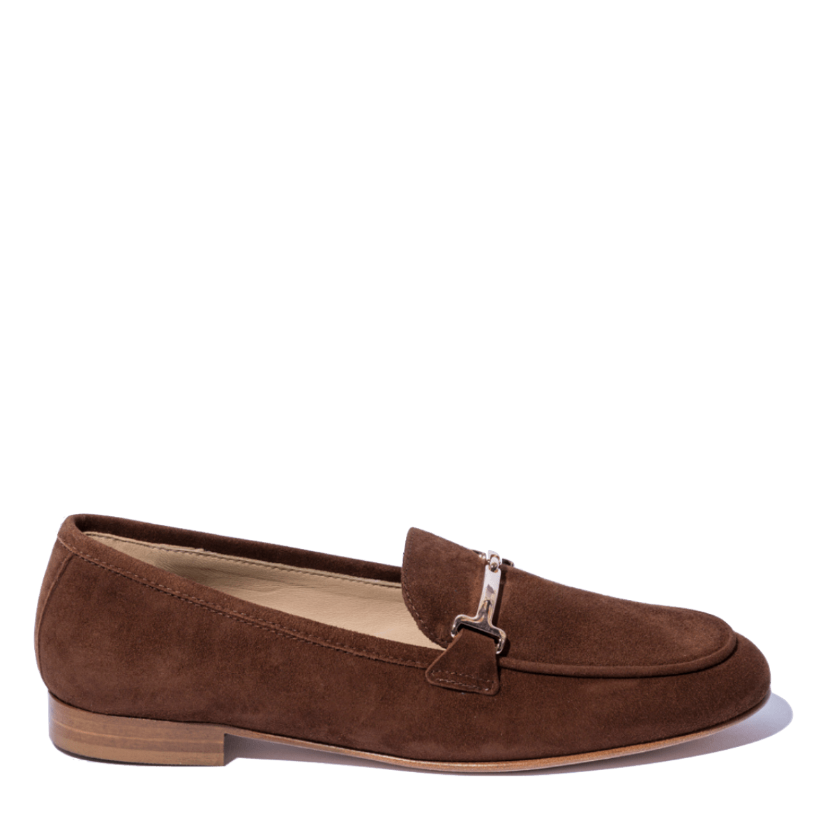 Mocassino Luca Grossi Fibbia Dorata Camoscio Cioccolato - Luca Grossi - Calzature Savorè