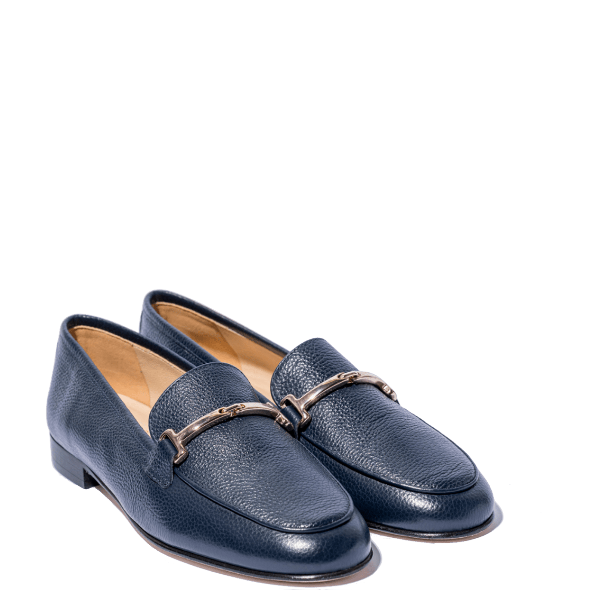 Mocassino Luca Grossi Fibbia Dorata Pelle Willer Blu - Luca Grossi - Calzature Savorè