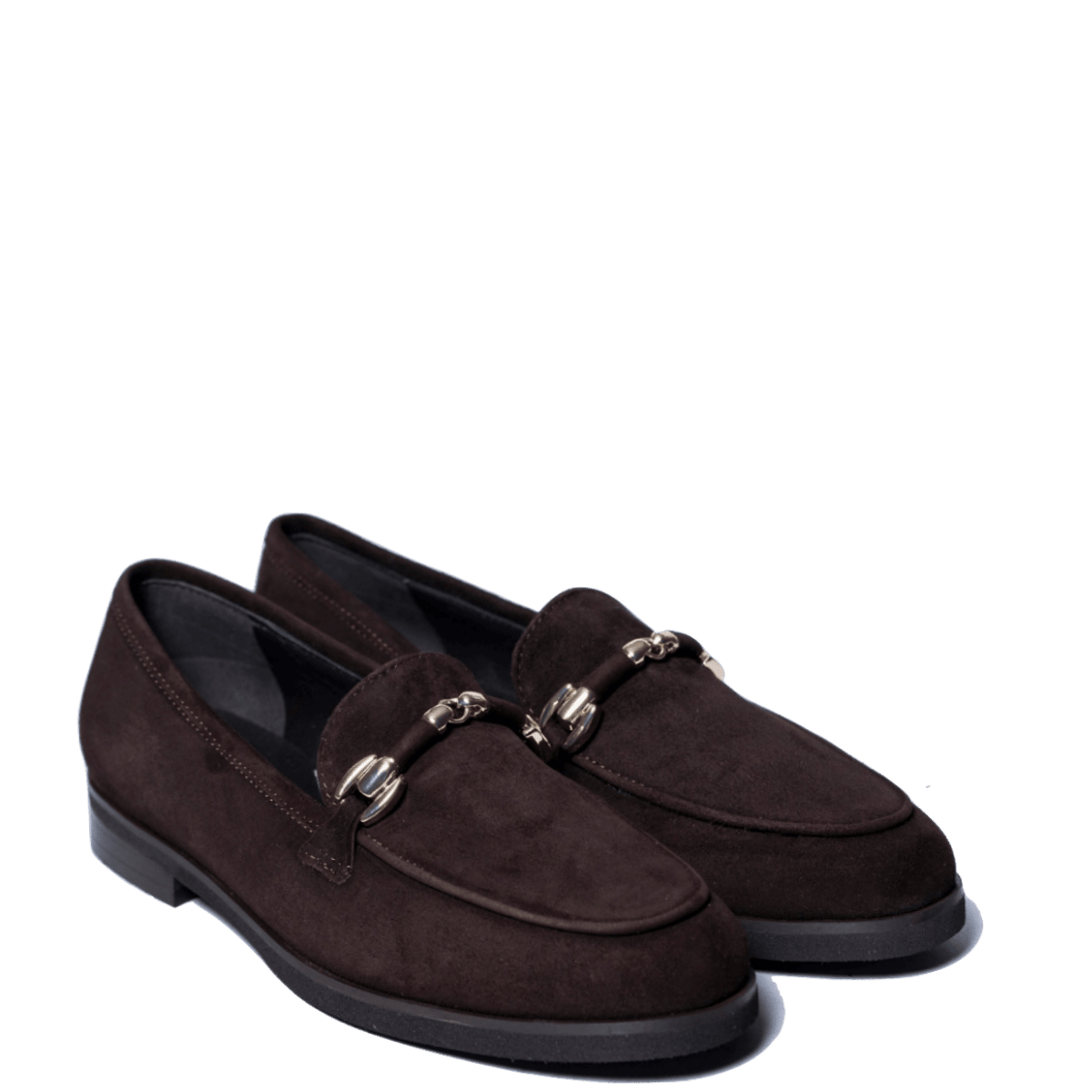 Mocassino Luca Grossi Morsetto Oro Camoscio Marrone - Luca Grossi - Calzature Savorè